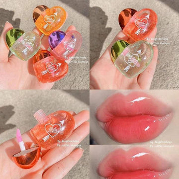 Miss Mart Trendy Korean Heart Lip Gloss Cute Lip Gloss Cosmetic Matte Lip Plumper