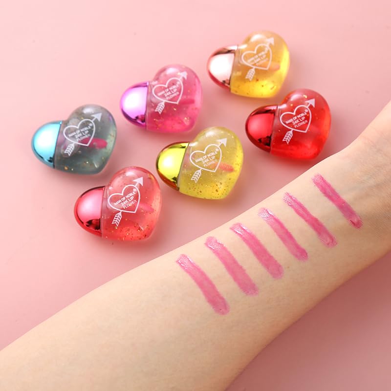 Miss Mart Trendy Korean Heart Lip Gloss Cute Lip Gloss Cosmetic Matte Lip Plumper