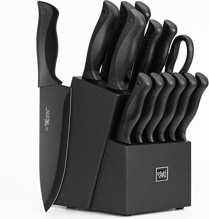 Knife Set, HUNTER.DUAL 15 Pcs Kitchen Knife Set