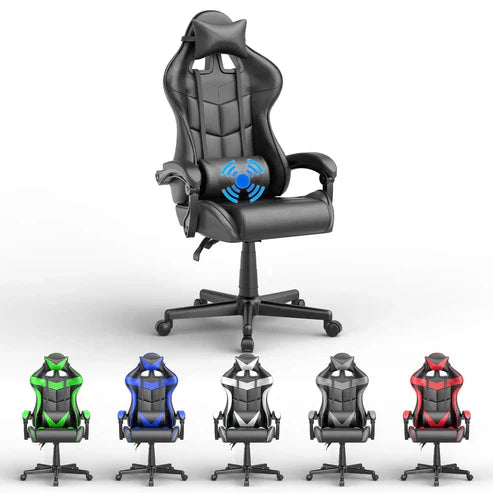 Soontrans Gaming Chair with Massage, High Back Computer Gamer Chair for Adults and Kids